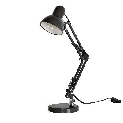Picture of Classic Architect Desk Lamp, Black With Free -Screw Bulb