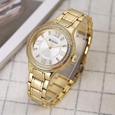 Picture of CURREN 9004 Quartz Watch for Women - Golden and White