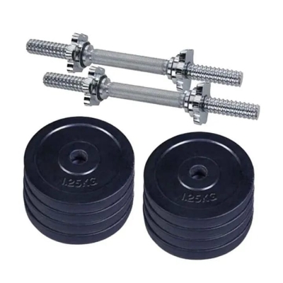 Picture of Eight Pieces Dumbbell Set With Two 10 inch Sticks - 10Kg