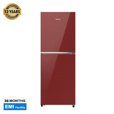 Picture of HISENSE 238 Liter TMF Glass Door Inverter Refrigerator Cherry Red | RT1G236NACR/BD3
