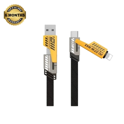 Picture of AWEI CL-226 4-in-1 Fast Charging Data Cable 65W with 4 Plug Combos - Black