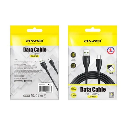 Picture of Awei CL-115T USB to Type-C Fast Charging Cable - Black