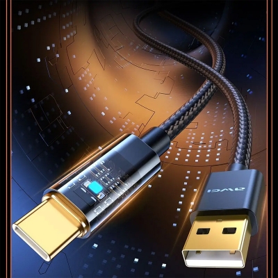 Picture of AWEI CL-139T Smart Fast charger Cable Type-C 100W 1M - Black