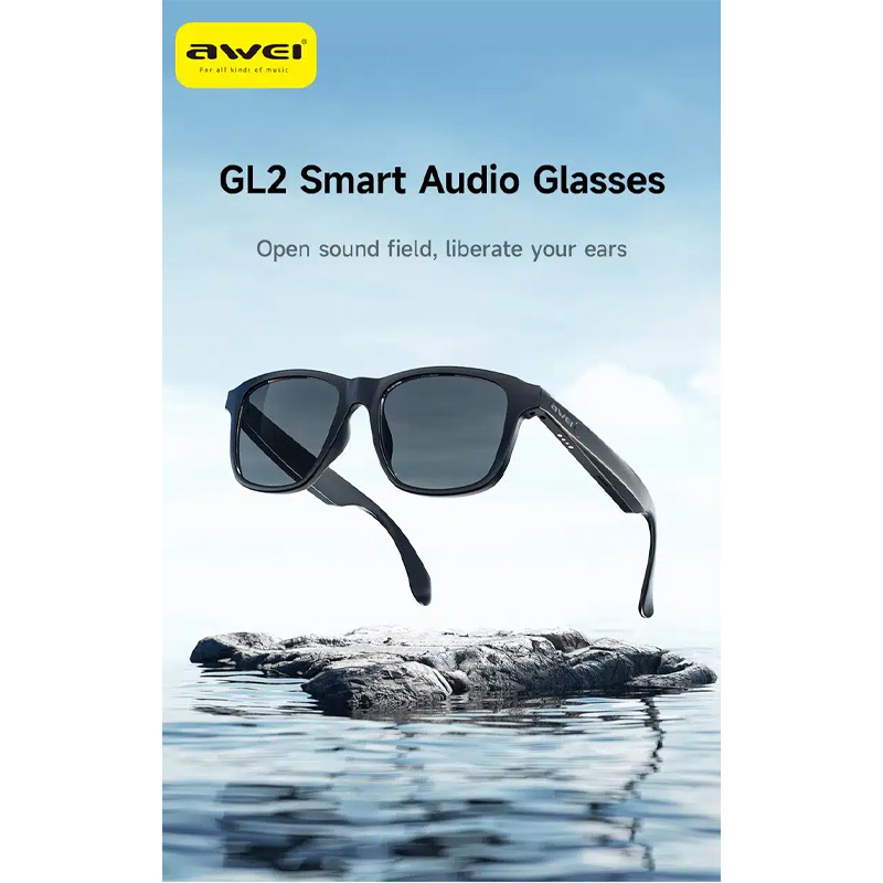 Picture of AWEI GL2 Open Smart Audio Glasses - Black