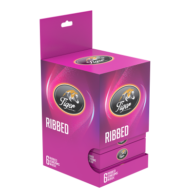 Picture of CONDOM RIBBED-STRAWBERRY FLAVOR (TIGER)(18 PCS)