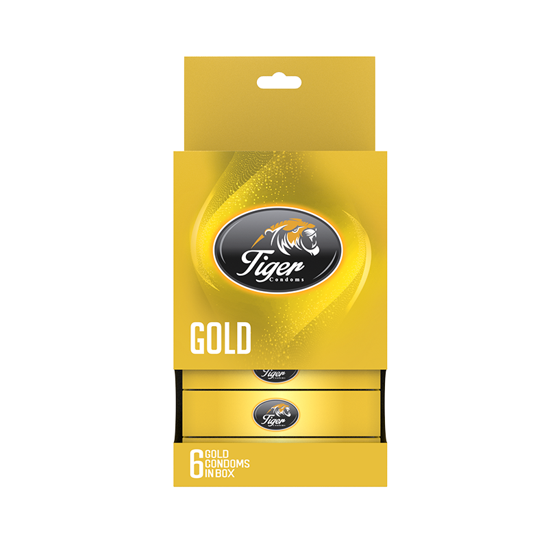 Picture of CONDOM PLAIN-GOLD BANANA FLAVOR (TIGER)(18 PCS)