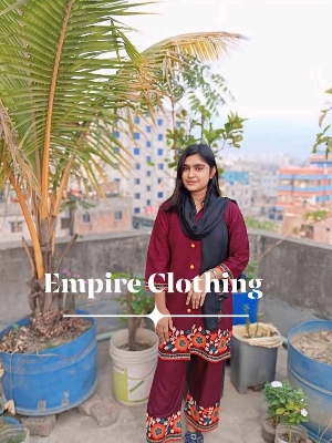 Picture of Summer Comfort Premium Cotton Two Piece, Salwar Kameez For Women Girls or Kurta & Pant Set