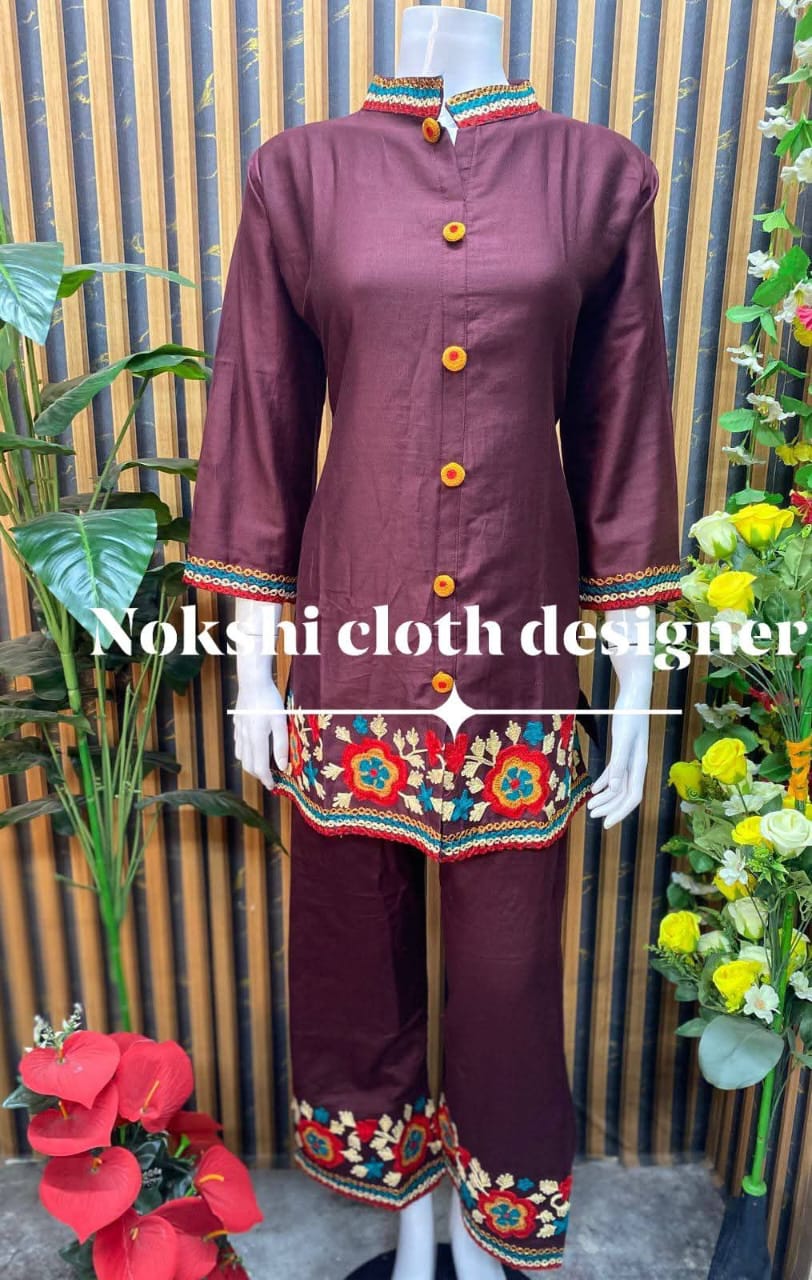 Picture of Summer Comfort Premium Cotton Two Piece, Salwar Kameez For Women Girls or Kurta & Pant Set