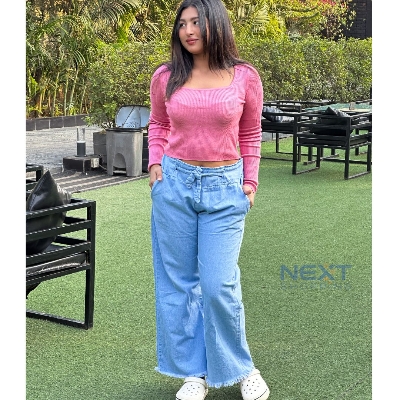 Picture of Stylish Women’s Soft Denim Plazzo Pants