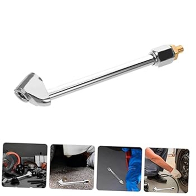 Picture of 1/4" RV Air Chuck Heavy Duty Dual Head Tire Chuck Quick Plug for Inflator Gauge Compressor Accessories for Car Truck Bicycle mot - Silver