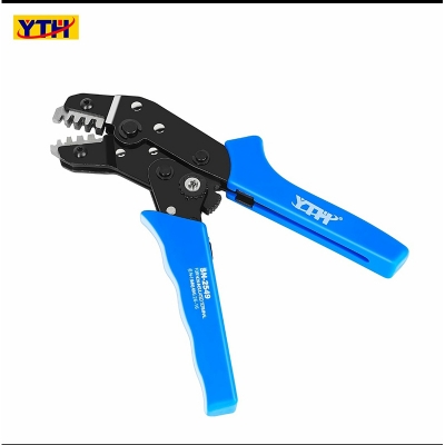 Picture of YTH-SN-2549 Ratchet Insulated Terminal Crimping Pliers, AWG 26-16 (0.14-1.5mm²), for Precision Electrical Work - Blue
