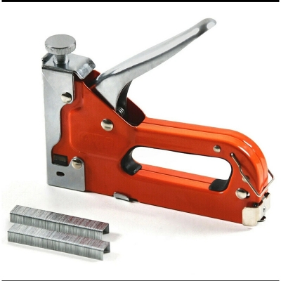 Picture of Heavy Duty Staple Gun Metal High Quality DIY Crafts Tacker 4-14mm - Orange