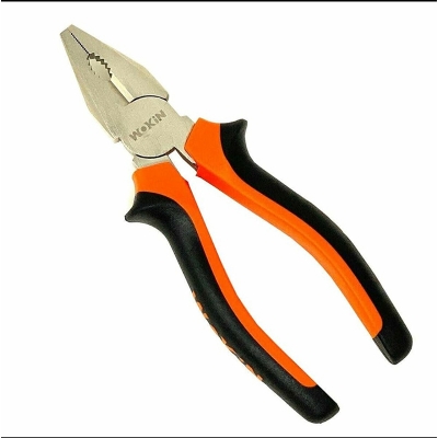 Picture of Professional EHBL 8" Inch 200mm  Multi Functional Combination Pliers With Anti Slip Gripping Jaws Handle Fine Carbon Steel Heavy Duty Side Cutting Combination Pliers Tools Sets - Orange
