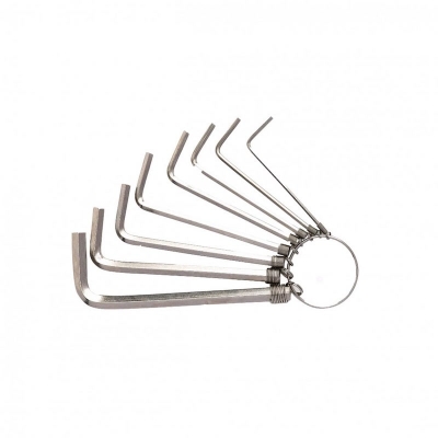 Picture of Mini Hex Key Allen Set – Premium Chrome Vanadium Steel | Portable Multi Size Tool Kit for Bike, Furniture & Machine Repair - Silver