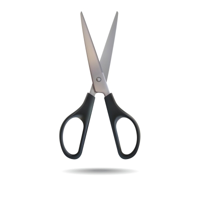 Picture of 8" Inch Stainless Steel Scissors - Black - Black