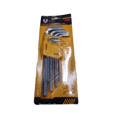 Picture of “EHBL 9PCS Long Type Hex Key Set – CRV Steel Premium Wrench Set” - Yellow