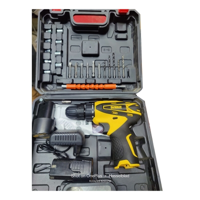 Picture of Dewalt 18V Cordless Drill Machine Set – Double  Battery High Power Rechargeable Drill & Screwdriver Kit - Yellow