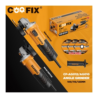 Picture of Coofix Electric Angle Grinder 750W Smart Side Switch Angle Grinding Machine 100MM - Yellow