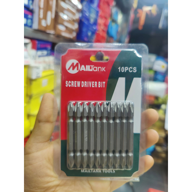 Picture of MAILTANK 10PCS/SET Magnetic Tip CRV-PH2 Screwdriver Bit Screw bit 65mm •BUILDMATE• - Silver