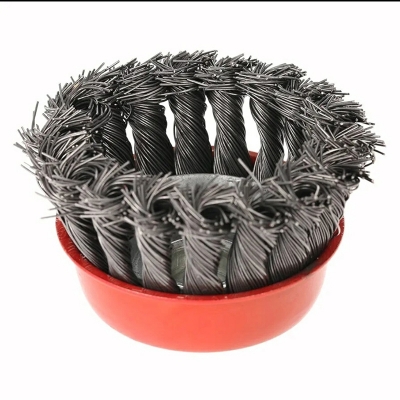 Picture of 75mm 3 inch Crimped Wire Cup Brush Knotted Cup Brush Steel Wire Angle Grinder Maximum 12500rpm Paint Removing Metal Deburring Applicable Scene Removal