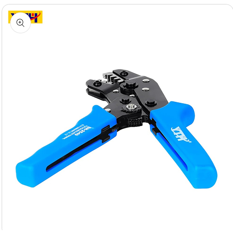 Picture of YTH-SN-2549 Ratchet Insulated Terminal Crimping Pliers, AWG 26-16 (0.14-1.5mm²), for Precision Electrical Work - Blue