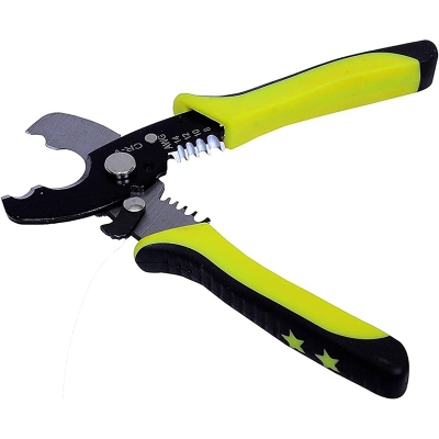 Picture of Heavy Duty Cable Cutter 8" inch Scissor Wire Stripper 10-16 AWG Electrical - Yellow