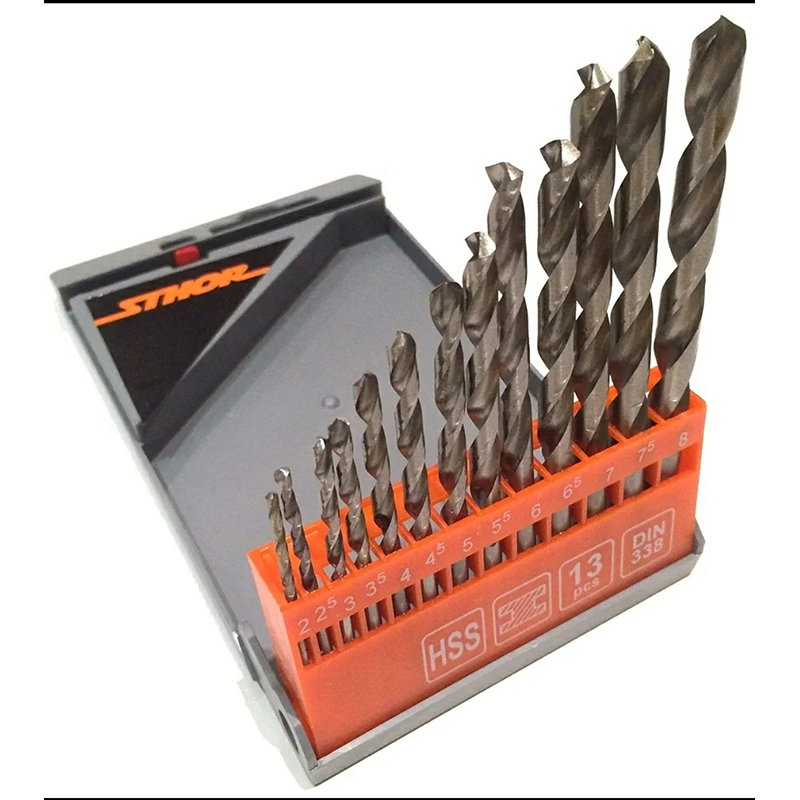 Picture of 13Pcs HSS 4241 Metal Drill Bits Set - Perfect for Steel, Stainless Steel, Hard Metal, Cast Iron, Plastic & Wood! - White