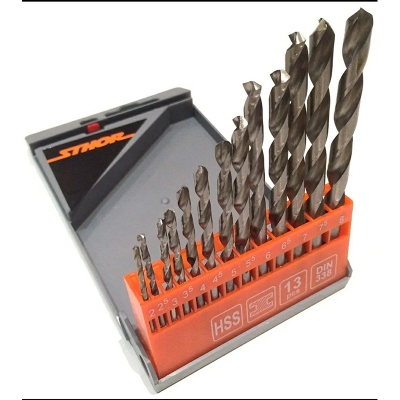 Picture of 13Pcs HSS 4241 Metal Drill Bits Set - Perfect for Steel, Stainless Steel, Hard Metal, Cast Iron, Plastic & Wood! - White