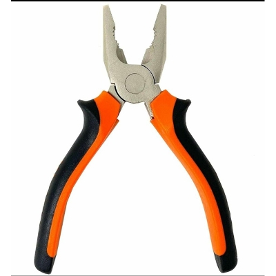 Picture of Professional EHBL 8" Inch 200mm  Multi Functional Combination Pliers With Anti Slip Gripping Jaws Handle Fine Carbon Steel Heavy Duty Side Cutting Combination Pliers Tools Sets - Orange