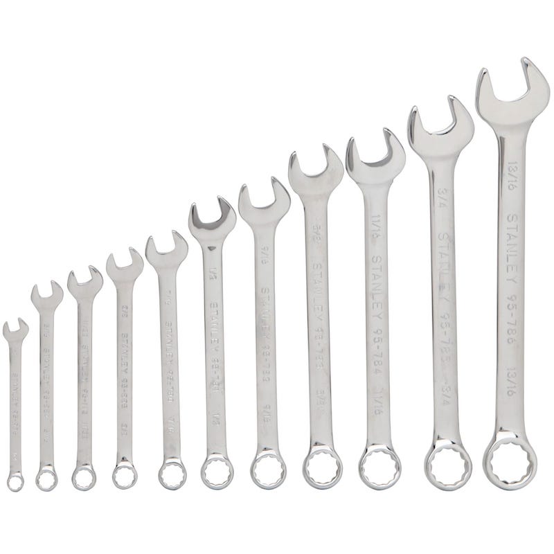 Picture of HIGH QUALITY   SPANNER SET PROFESSIONAL TOOLS 14PCS 6mm, 7mm, 8mm, 9mm, 10mm, 11mm, 12mm, 13mm, 14mm, 15mm, 17mm, 19mm, 22mm, 24mm) 14 pcs Tool Set - Silver