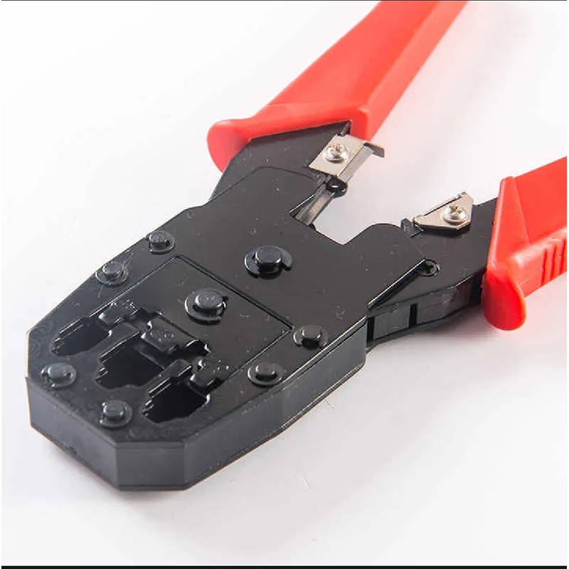 Picture of 3in1 Modular Crimping 195mm Multi Multifunctional Electrical Electrician Crimpadora Network Terminal Cable Cutter Stripper Wire Crimper Crimping Tool - Black