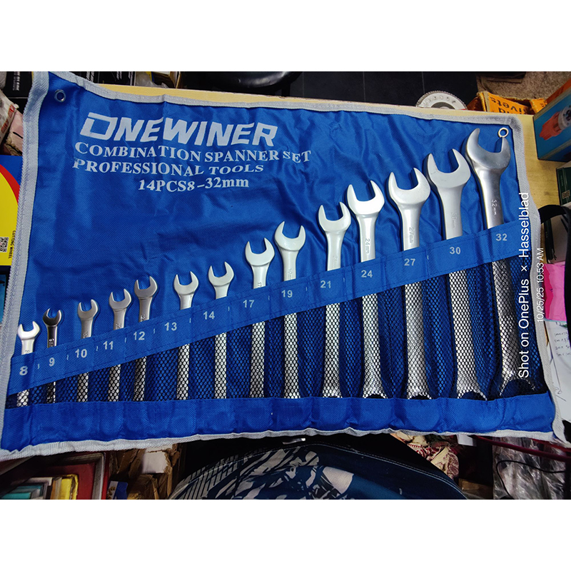Picture of HIGH QUALITY COMBINATION  SPANNER SET (8-32MM) - Silver