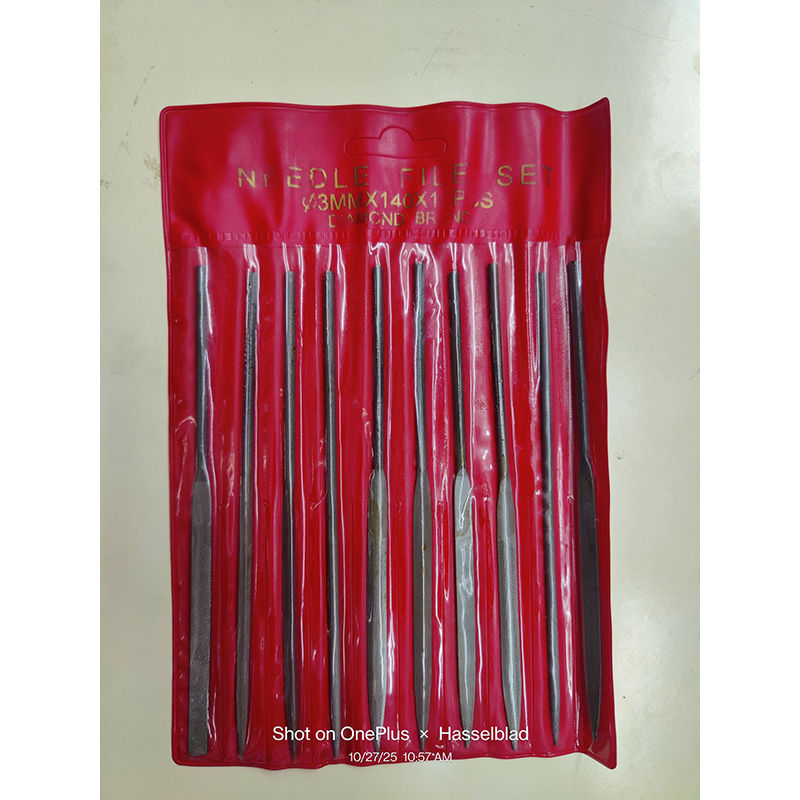Picture of 140mm Metal NEEDLES FILE Set 10Pcs 3x140mm Needle File Set Glass Stone For Metal Ceramic Glass Stone Jewelry Diamond Wood - Pink