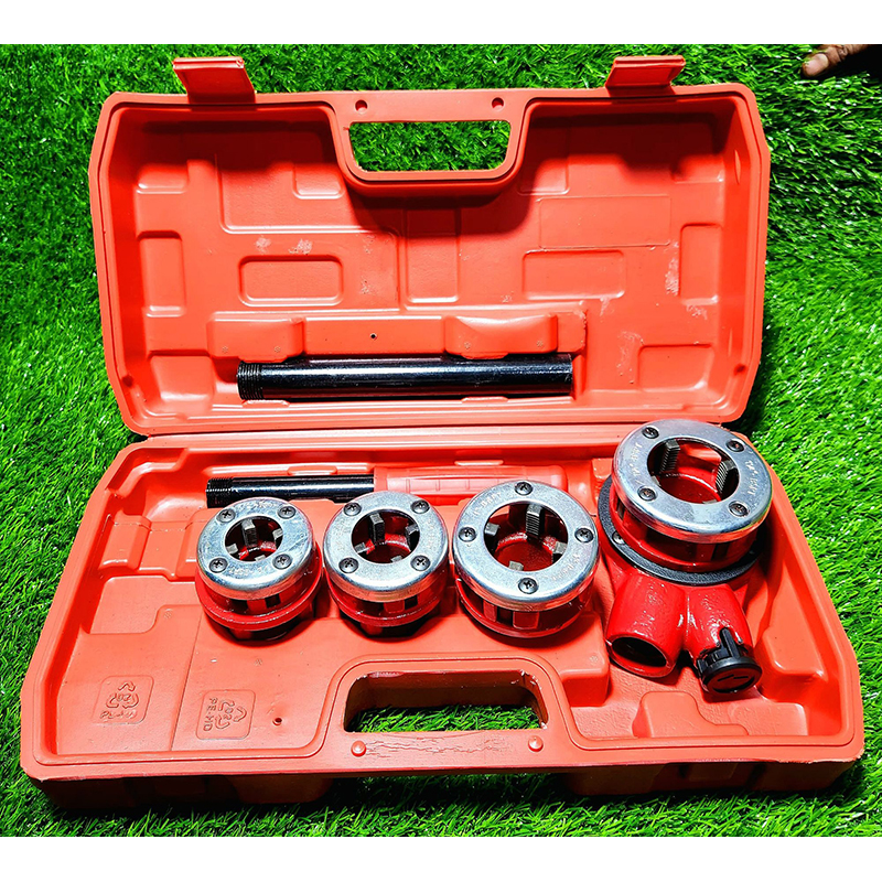 Picture of 1/2", 3/4", 1",1-1/4"  Ratchet Die Stock Set For (gi,pp,ppr) Thread Cutting - Red