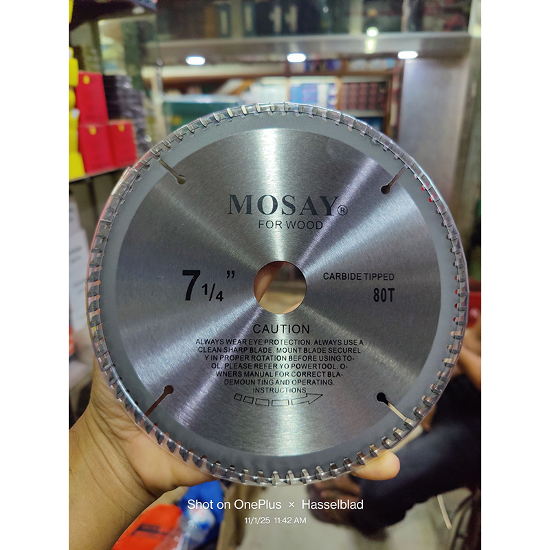 Picture of Mosay 7-1/4inch Carbide Tipped 80teeth Saw Blade (180mm) - Silver