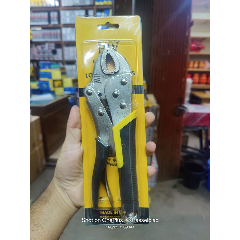 Picture of HW 10 Inch Locking Pliers – Heavy Duty Curved Jaw Vice Grip | Adjustable Welding & Clamping Tool for Professional & Home Use - Black