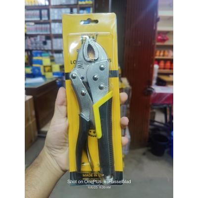 Picture of HW 10 Inch Locking Pliers – Heavy Duty Curved Jaw Vice Grip | Adjustable Welding & Clamping Tool for Professional & Home Use - Black