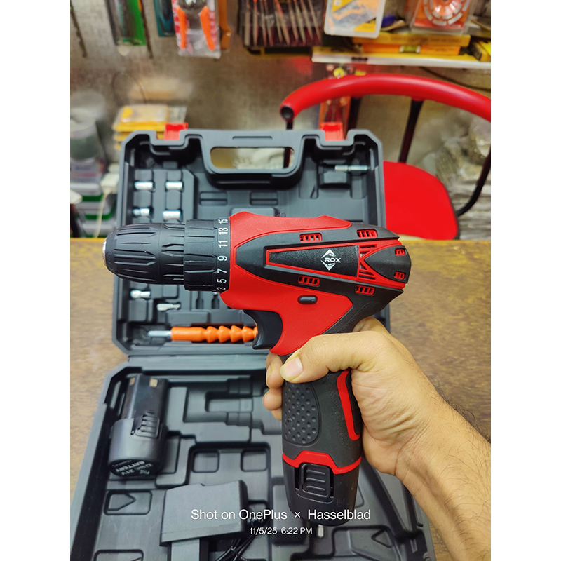 Picture of Rox 21V Cordless Drill Machine 28PCS Set with Double Battery – Powerful & Portable Tool Kit - Pink