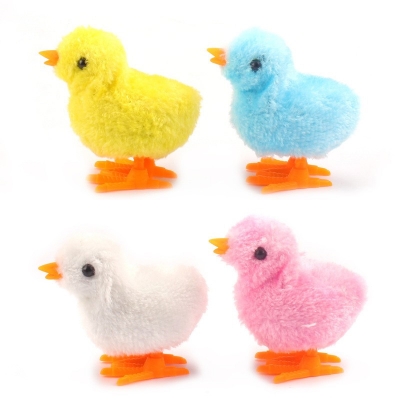 Picture of Easter Chick Wind Up Jumping Chicken Bunny Novelty Toys for Kids 4 pcs