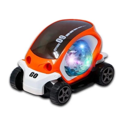 Picture of 09 Future Musical Flashing Light Stunt car Toy for Kids Music 4D Vibrant Light Effects | 360° Rotating Bump Go Battery (Not Included)