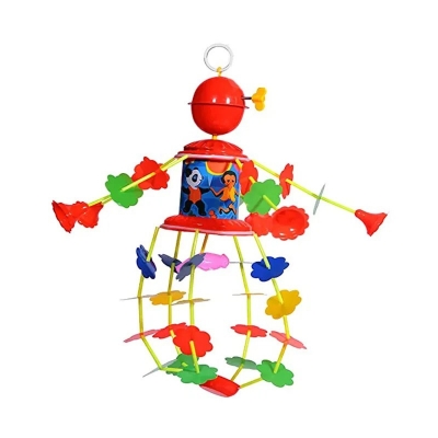 Picture of Rotating Bed Bell Toy with Music for Newborn Baby-Red