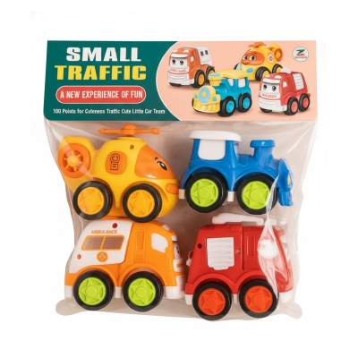 Picture of Small traffic Car 4 pcs toy for bby