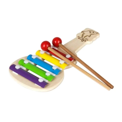 Picture of 5 Scales Xylophone Baby Infant Toy 8 Inches Musical Instrument Puzzle Toys Musical Musical Instruments Children's Gifts - Multicolor
