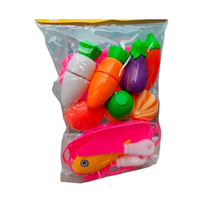 Picture of Vegetable Cutter For Kids Kitchen toys Food Grade Vegetable Set 10pcs