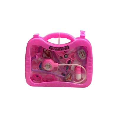 Picture of Kids Doctor Toys Pretend Play Set For Children Doctor Set Medicine Box Role Play Educational Baby Toy Doctor Kit Classic Toys Pink