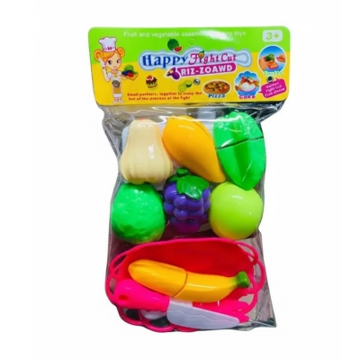 Picture of 10 Pcs Play Food Toys Cutting Fruit & Vegetable Cutter Set. Cooking Food Play Kitchen Kits Early Educational Toys For Kids