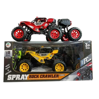Picture of Scale Spray Rock Crawler 6-Wheel Remote Control Car | Off-road RC car with LED lights and cooling spray