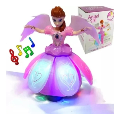 Picture of Dancing Doll & Rotating Angel Girl Flashing Lights With Music Gift Toy For Kids Or Baby - Doll