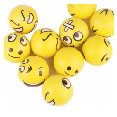 Picture of Hand exercise ball Stress reliever emoji ball - 1pcs Yellow