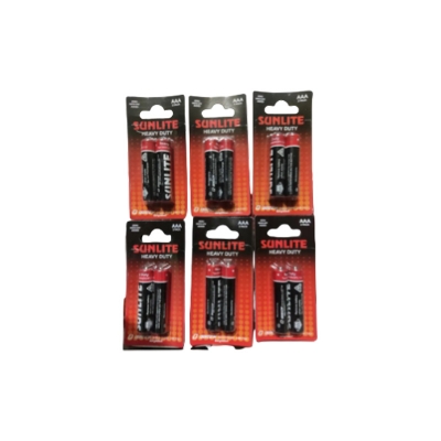 Picture of SUNLIGHT HEAVY DUTY AAA BATTERY – 1.5V (12pcs/PACK OF 2*6) - battery 12v Red